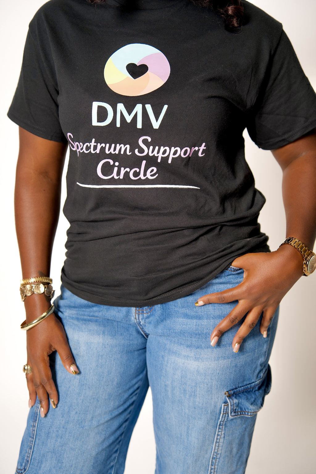 DMV Spectrum Support Circle Brand Logo T-shirt (Adult Unisex)