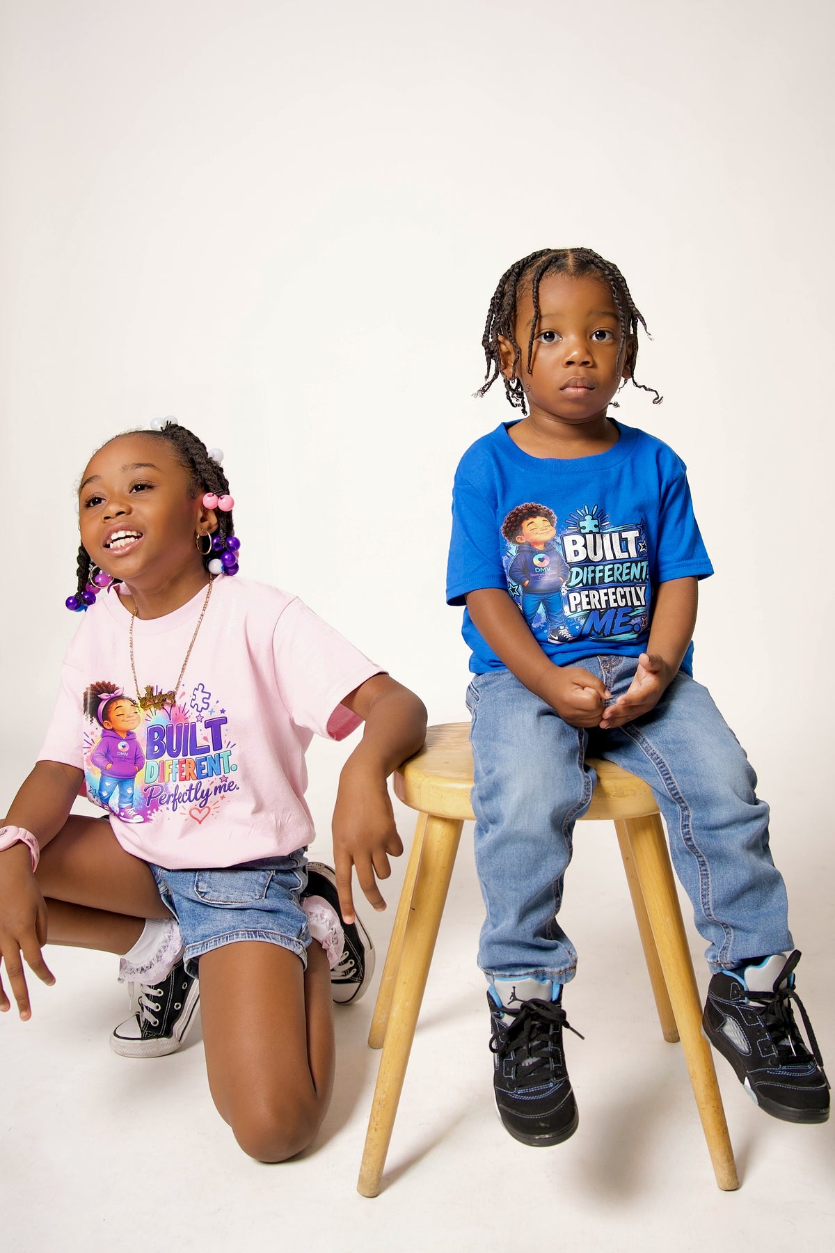 BUILT DIFFERENT. PERFECTLY ME. (Adult T-shirt Unisex)